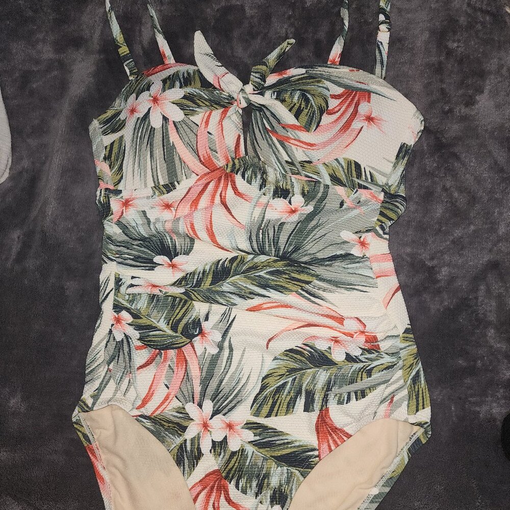 Kona Sol brand tropical one piece bathing suit